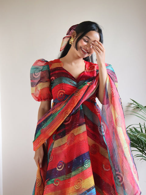 Shady Rainbow Anarkali