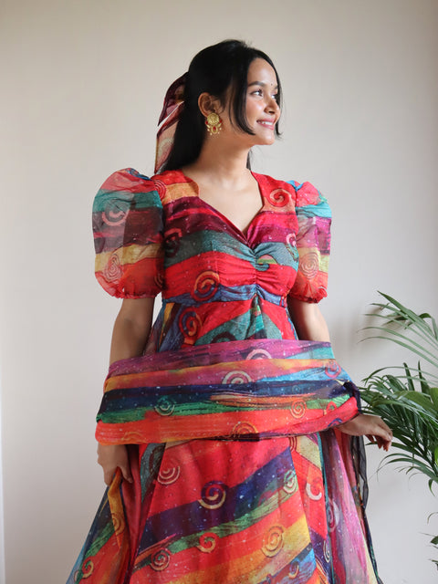 Shady Rainbow Anarkali