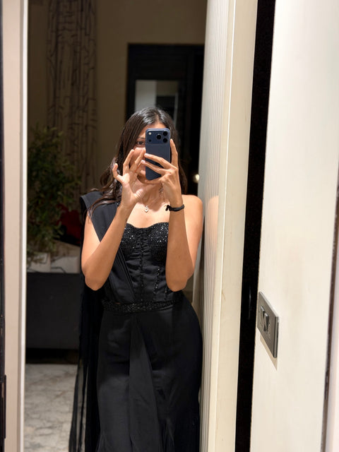 Pre-draped saree