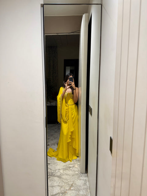 Pre-draped saree