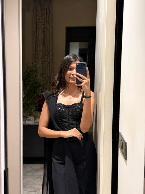 Pre-draped saree