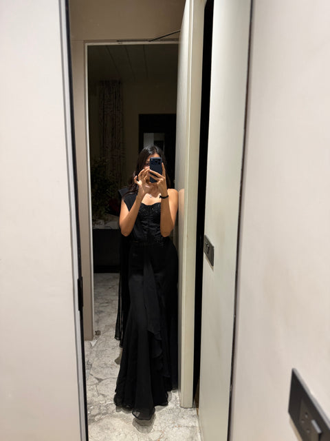 Pre-draped saree