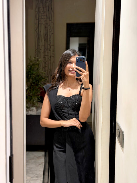 Pre-draped saree