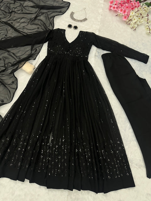 Designer Sequins work Anarkali Suit