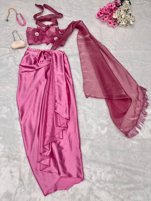 Royal look ready to wear drape saree