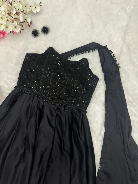 corset drape outfit