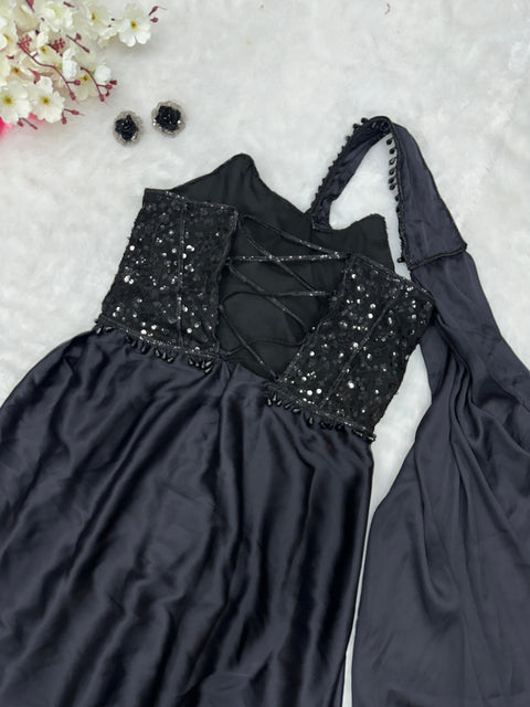 corset drape outfit