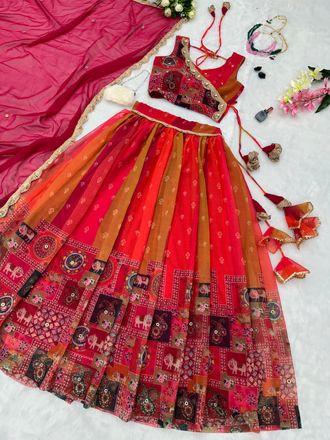 kalamkari print lehnga choli