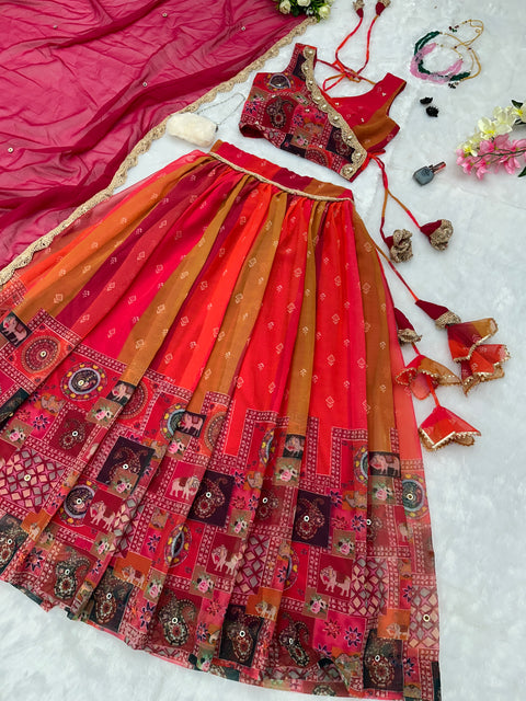 kalamkari print lehnga choli