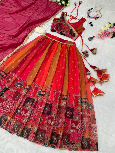 kalamkari print lehnga choli