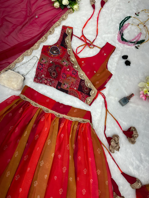 kalamkari print lehnga choli