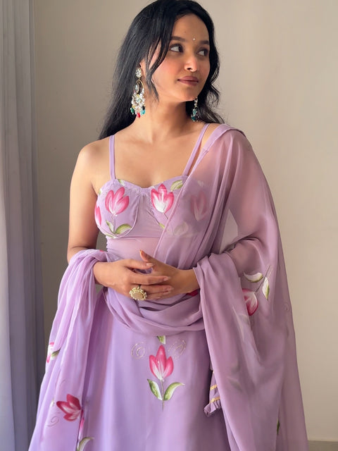 Pretty Pastel Pink lehnga choli