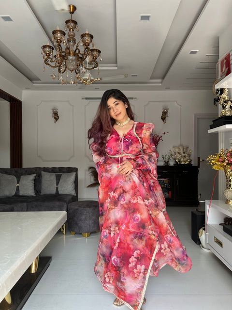 Glamourous anarkali suit