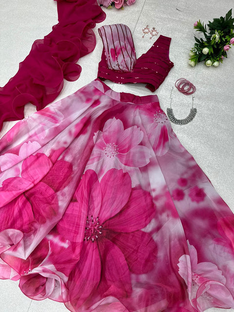 Trendz Strip Design Lehnga