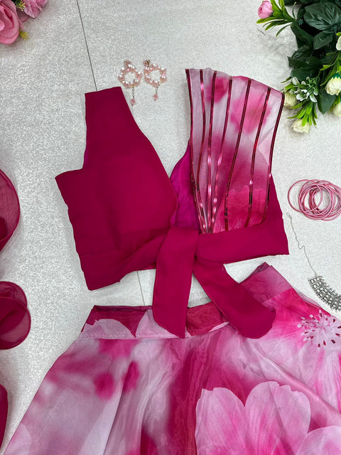 Trendz Strip Design Lehnga