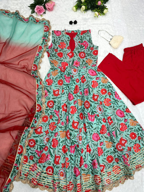 Cotten Anarkali Set