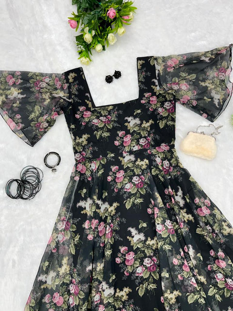 Garden In Black Gown