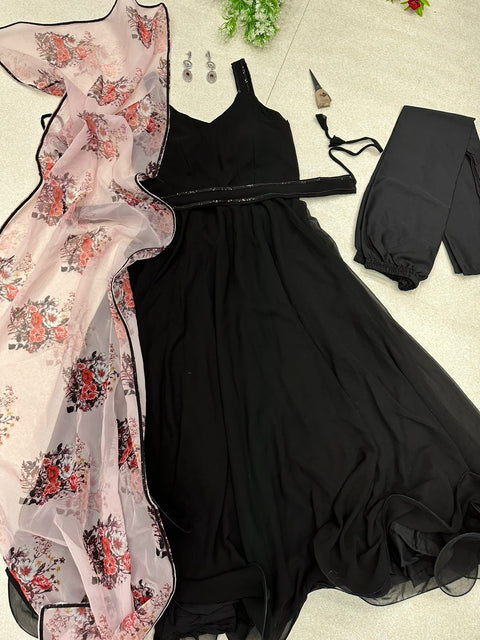 Black Floral Dress