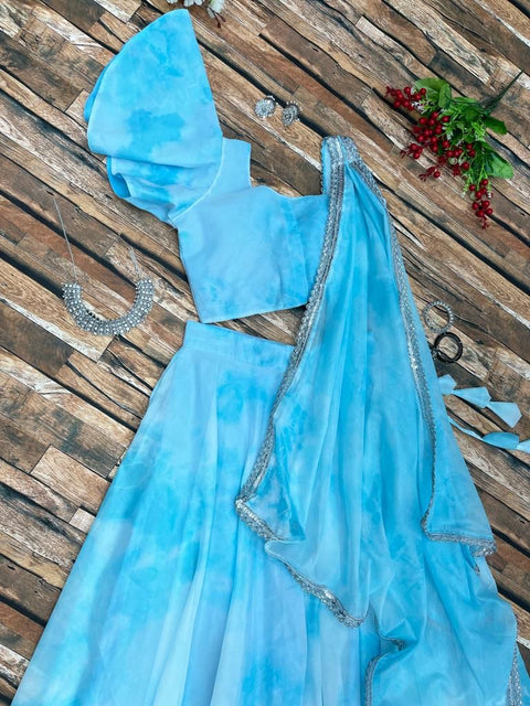 Light Blue Spark Lehnga