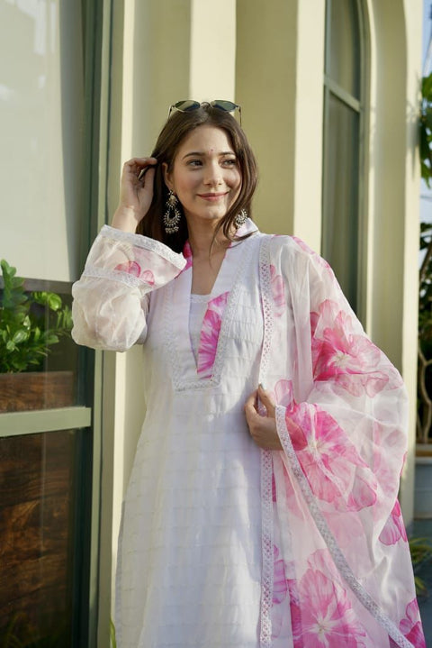 Eid White Special Anarkali