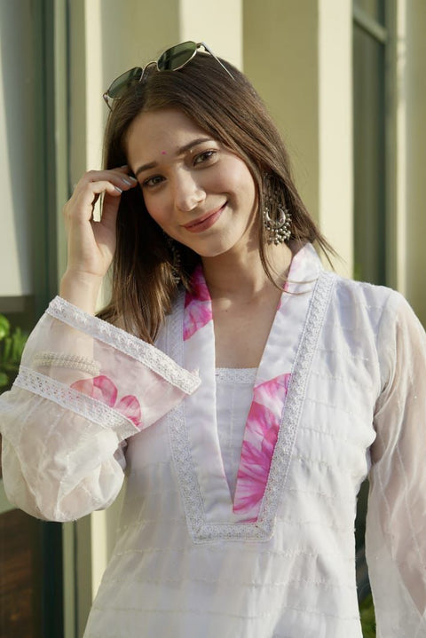 Eid White Special Anarkali