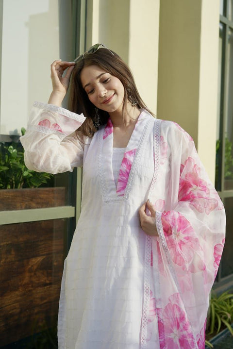 Eid White Special Anarkali