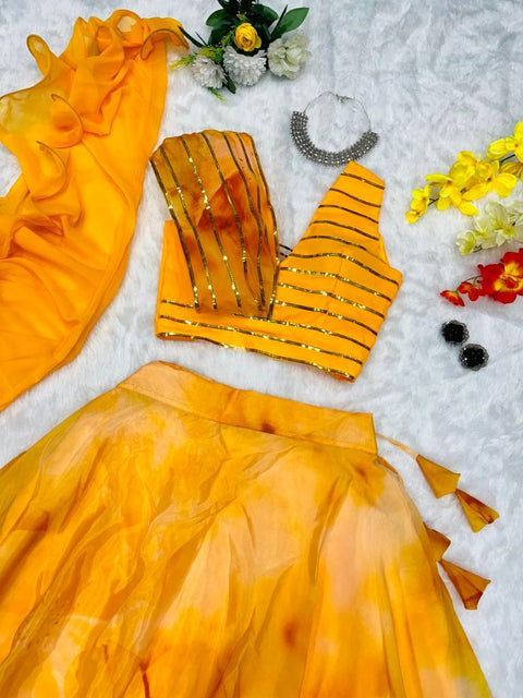 Trendz Strip Design Lehnga