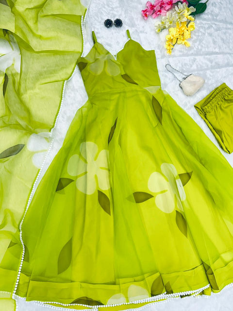 Green Leaf Anarkali