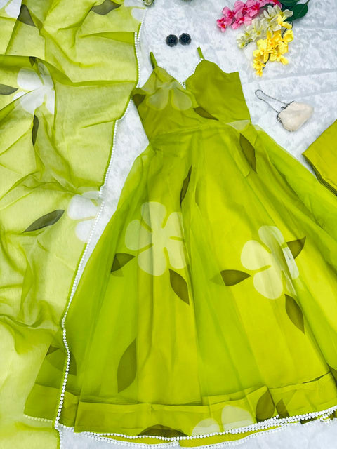 Green Leaf Anarkali
