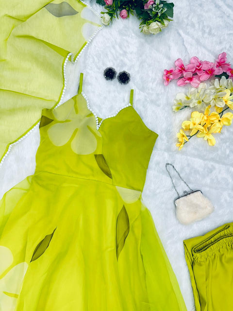 Green Leaf Anarkali