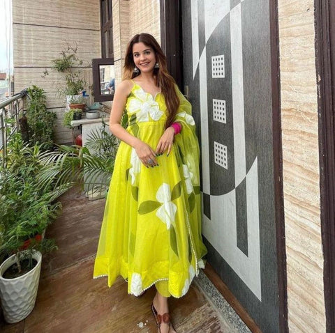 Green Leaf Anarkali