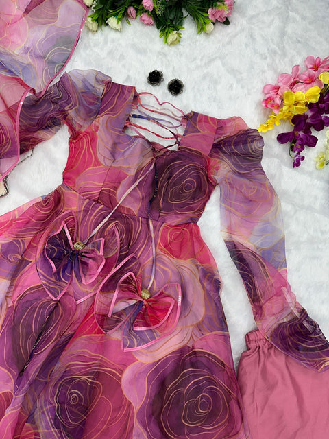 Rose Surrounded Anarkali