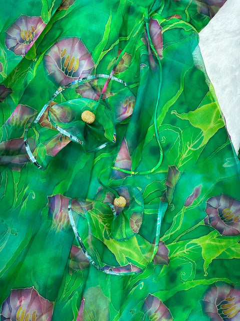 Green Water Lily Anarkali