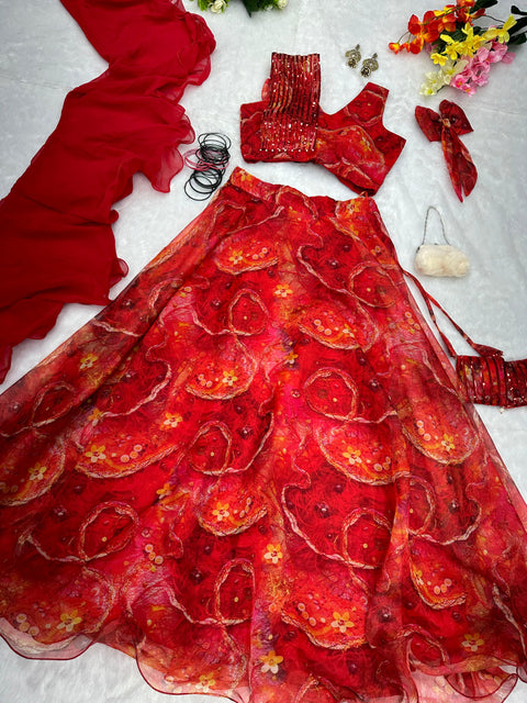Organza Lehenga Choli