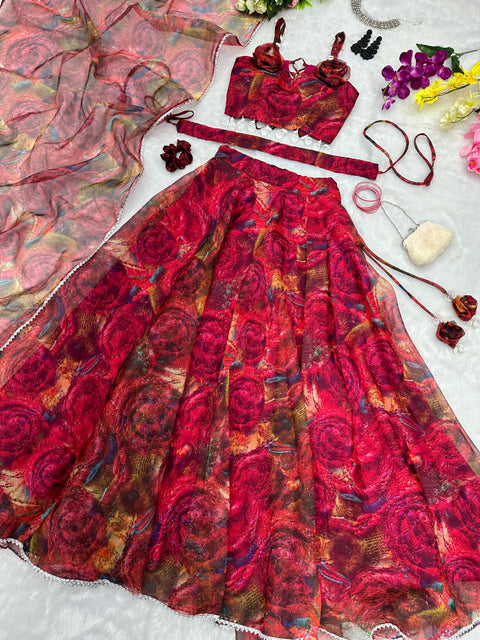 Organza Lehenga Choli