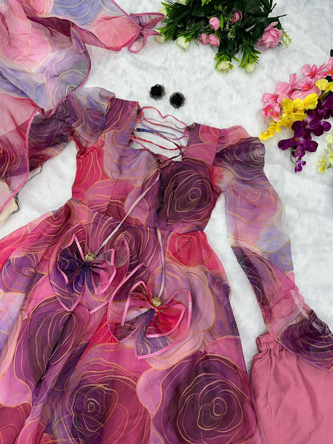 pretty Organza Anarkali