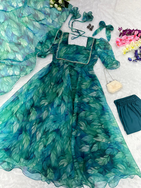 Organza Anarkali Suit
