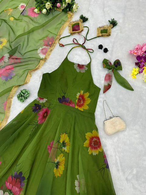 Garden Flower Anarkali