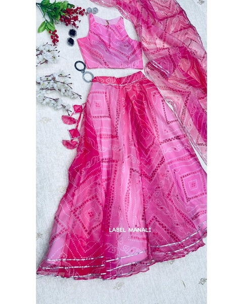 Bandhani Print Lehenga