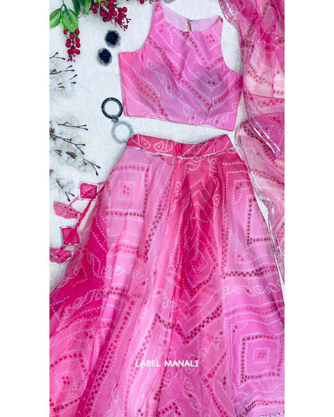 Bandhani Print Lehenga
