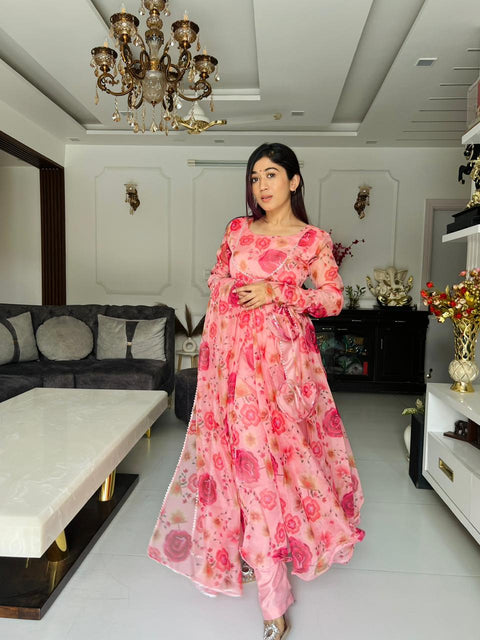 Pure Organza Anarkali