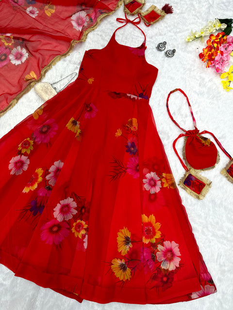Garden Flower Anarkali