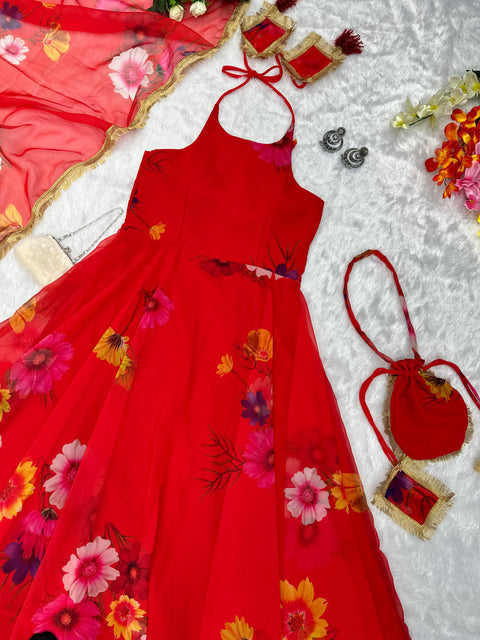 Garden Flower Anarkali