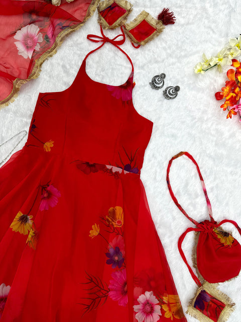 Garden Flower Anarkali