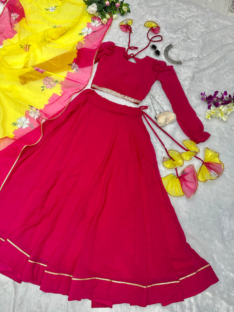 Georgette lehnga-choli