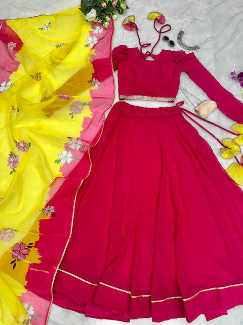 Georgette lehnga-choli