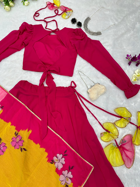 Georgette lehnga-choli