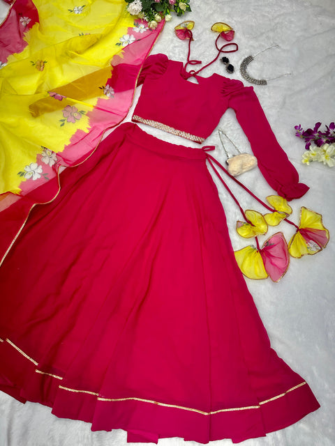 Georgette lehnga-choli
