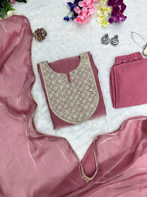 Organza Kurta Set