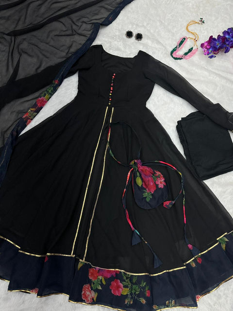 Black Georgette Anarkali
